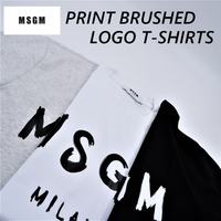 MSGM - PRINT BRUSHED LOGO T-SHIRTS